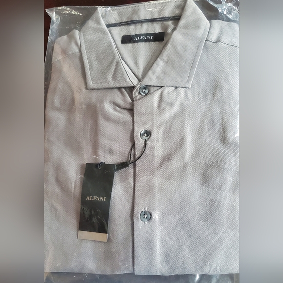 Alfani Other - Alfani Men's Light Gray Patterned Button Down Shirt